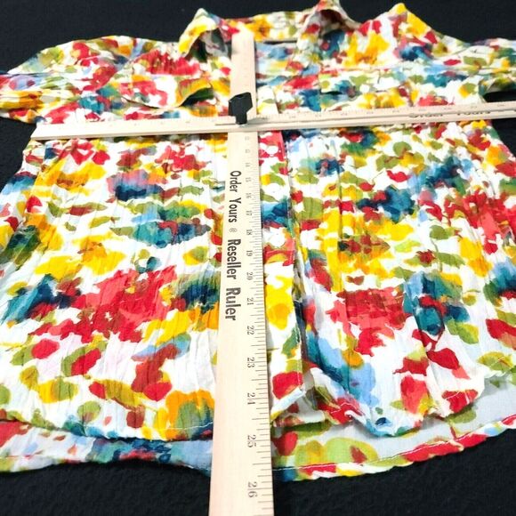 Art And Soul Womens Button Up Blouse Multi-Color Size Small 100% Polyester - Picture 4 of 12